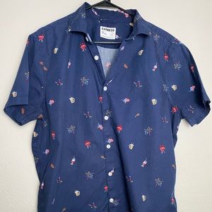 Express Men’s Short Sleeve Button-Down (Size Large)